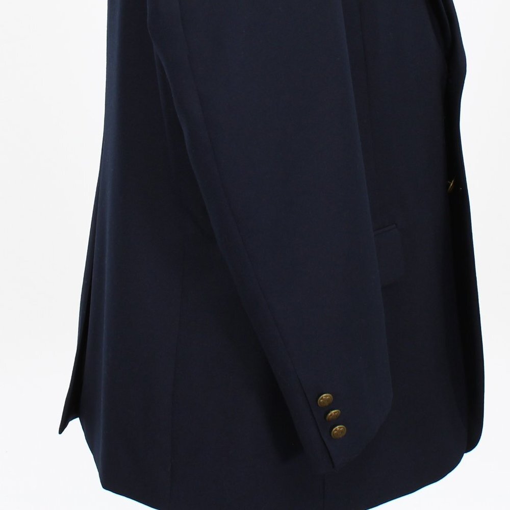 Statements 46l Navy Solid 2-Button Sport Coat Bla… - image 6